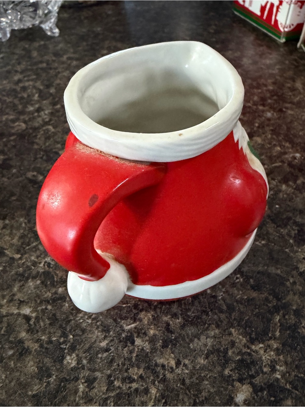 Vintage Avon Claus & Company Red and White Santa Creamer & Mrs. Claus Sugar Bowl - Picture 5 of 11